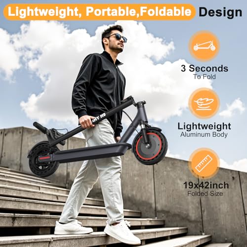 WERHY 10” Electric Scooter with Dual Suspension, 500W