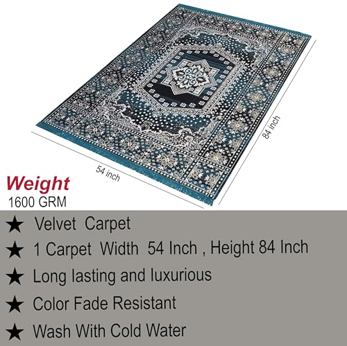 Image of ErraTex Hand Woven Cotton Carpet Multicolor Durable Lightweight Durrie Persian Style Rug for Living Room Bedroom Hallway Aladin Design 5x7 Feet (Carpet 4)