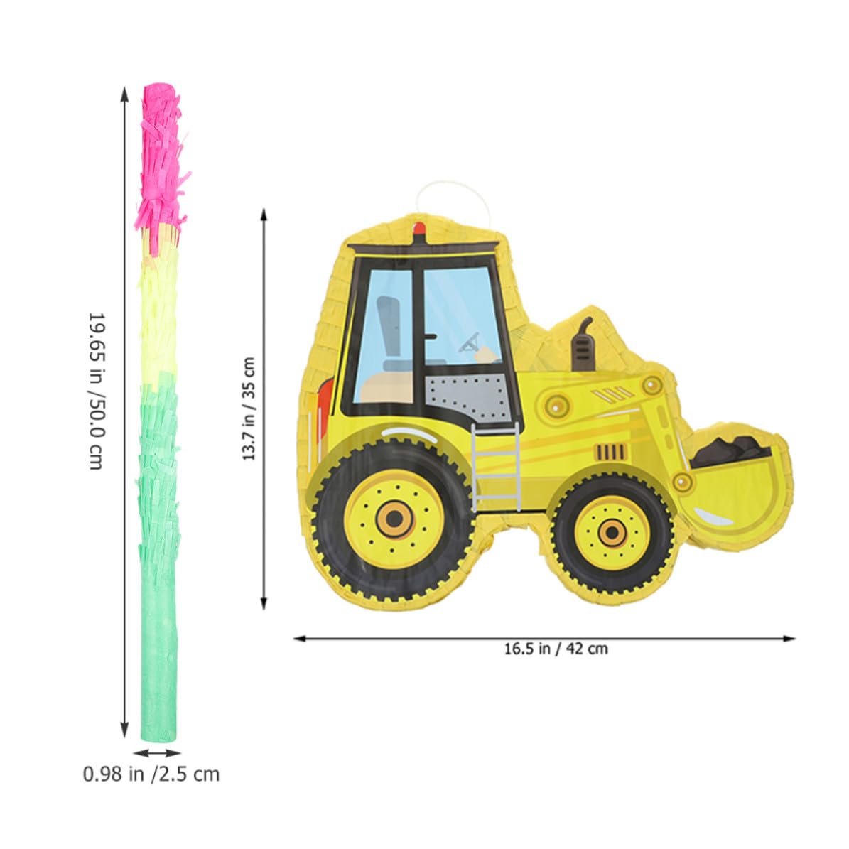 Papel Piñata Mano de Excavadora Hecha a Fiesta Infantil
