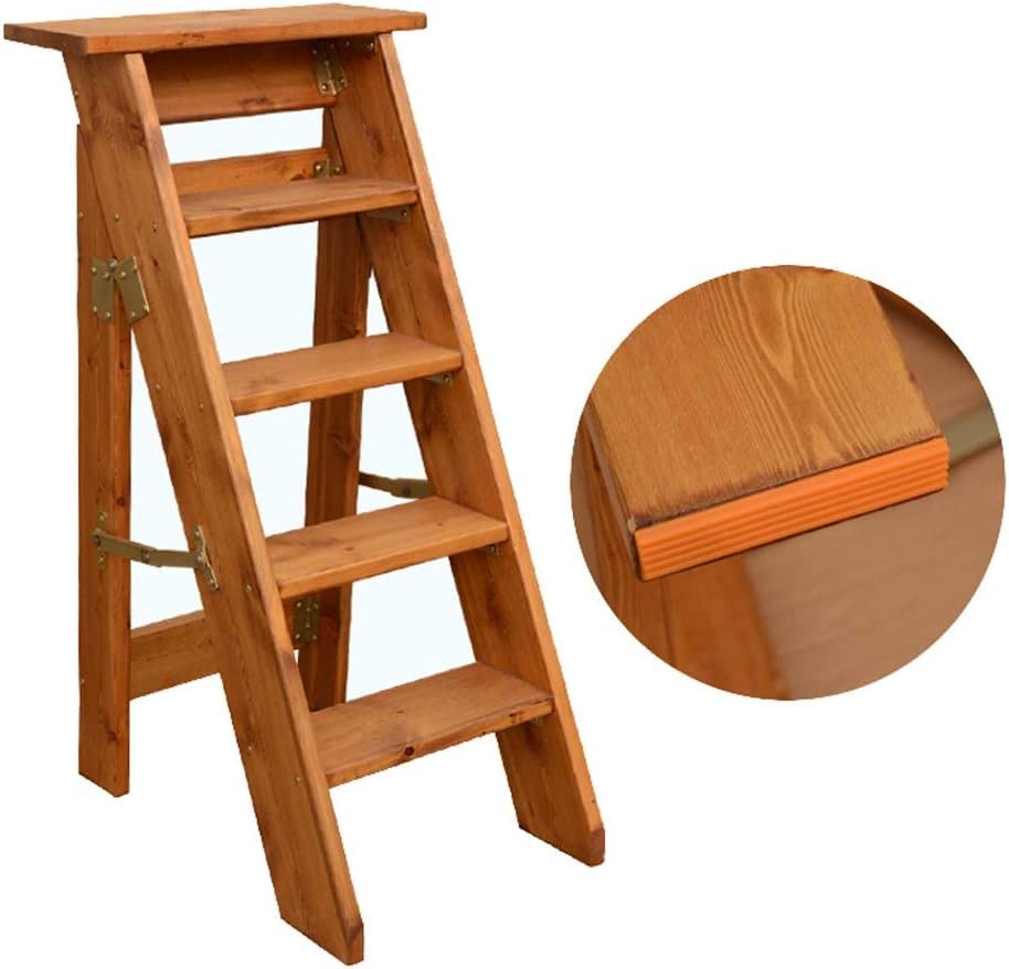 Escabeaux à 5 marches en bois : la solution stable pour votre bibliothèque - 3