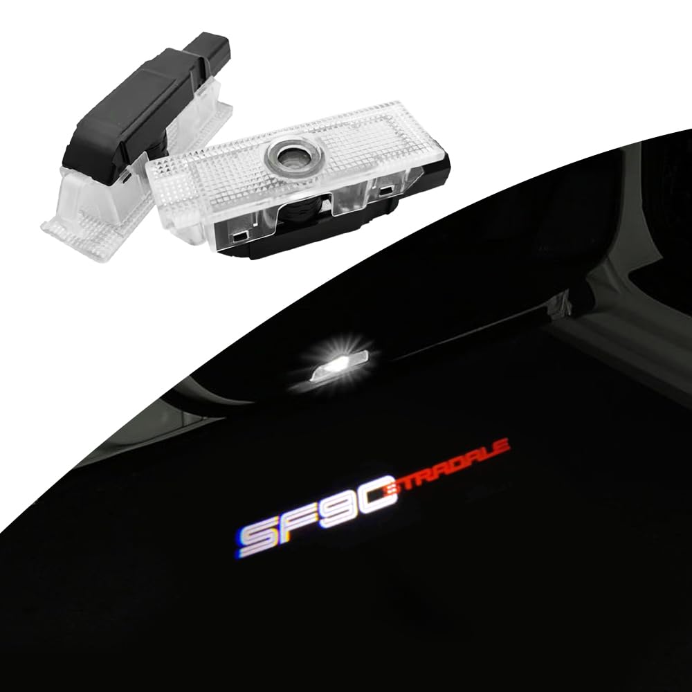 2PCS LED Door Logo Lights Compatible for SF90 Car Accessories HD Welcome Lamp Projector Ghost Shadow Puddle Courtesy Step Light