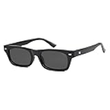 Trendy Polarized Rectangle Sunglasses Womens Men Retro Vintage Sun Glasses SJ2379