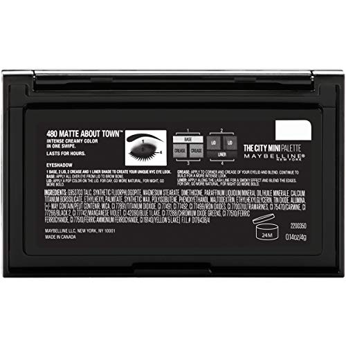 Maybelline New York The City Mini Eyeshadow Palette Makeup, Matte About Town, 0.14 Oz. #TOP4