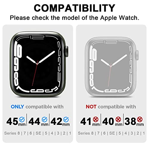 Compatible With Apple Watch Necklace Pendant Silicone Case Cover Replacement For Iwatch Pendant Series 8 7 6 Se 5 4 3 2, 42 44 45Mm Black #TOP2