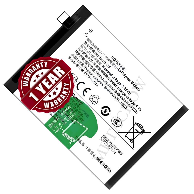 Image of Original B-G6 Battery Compatible for Vivo S1 (V1831A, V1831T) - (3940mAh) - 1 Year Warranty JK1