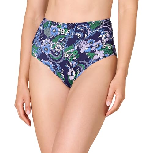 Amazon Essentials Parte Inferior de natación de Cintura Alta (Disponible en Tallas Grandes) Mujer, Azul Intenso Cachemir, 46
