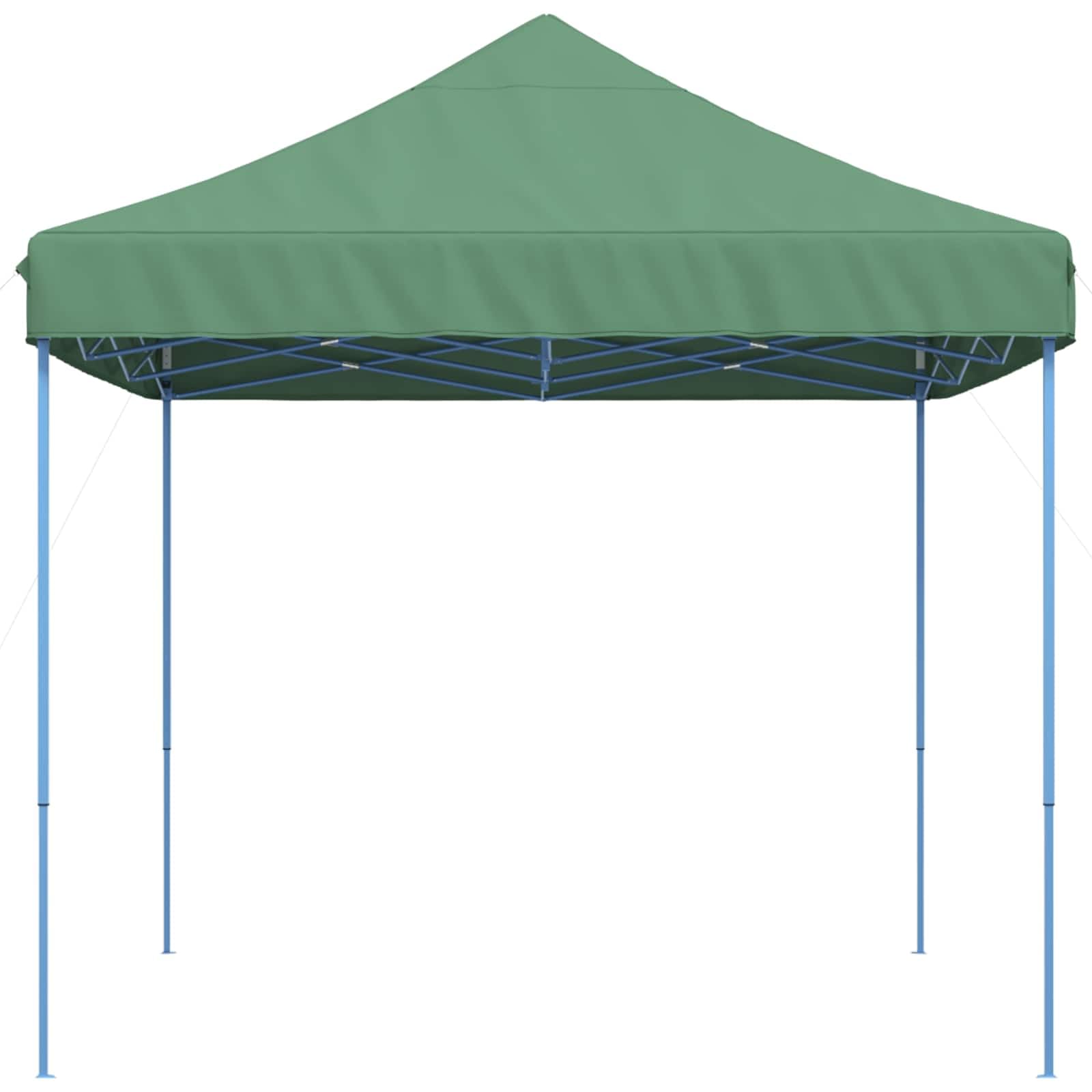 Namiot imprezowy, zielony, z wytrzymałego materiału Oxford, 279 x 410 x 315 cm, z malowaną proszkowo stalową ramą, składany, do ogrodu, na taras, kemping, wesele, imprezy na świeżym powietrzu