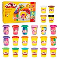 Play-Doh 22 Pack Ultimate Color Variety, Bulk Assorted Colors, 2 & 4 Ounce Modeling Compound Cans, Kids Arts & Crafts, Preschool Toys, Back to School Supplies, Ages 2+ (Amazon Exclusive)