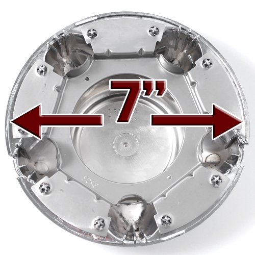 OxGord Center Caps Compatible with 97-04 Ford F-150, Expedition, 98-03 Navigator - Snaps Over Factory Aluminum & Steel Wheel with 12/14mm 5-Lug Bolts - OEM Replacement YL34-1A096-DA (4 Pack) - Chrome