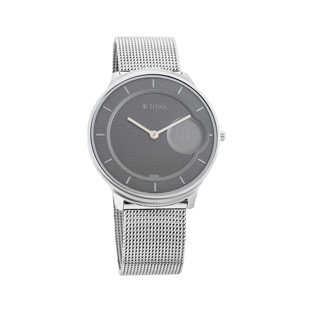 Titan Edge Minimals Grey Dial Analog Stainless Steel Strap Watch for Men-NS1843SM01 (B0BL16K6F7) Amazon Price History, Amazon Price Tracker
