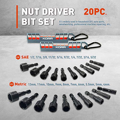 Norske Tools Conjunto de porcas KIBPP028 KORR 20 peças 5 cm (1/2