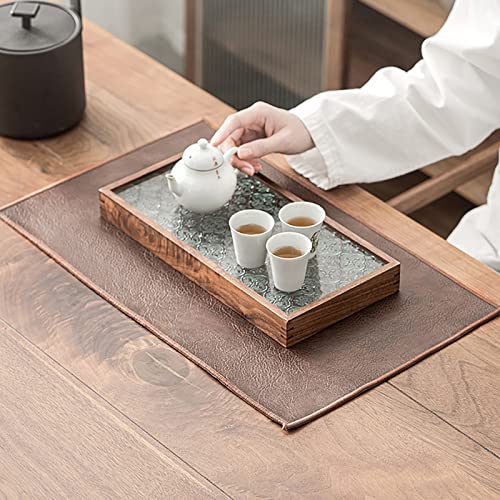 Chemin de table en cuir haut de gamme résistant à l'eau pour salon chic - 3