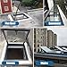 Small Manual Skylight Window 24x33in, Sloped Flat Roof Ventilation Lighting Window, Aluminum Frame and Tempered Glass, Attic Rainproof Rooftop Egress Cover for Sun Room Sheds