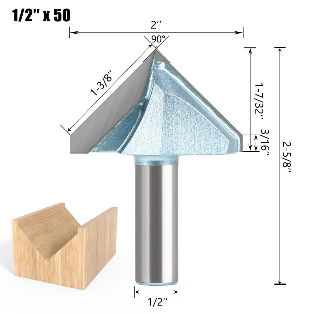 Pro V-Groove Router Bit - Sign Making & Beveling -2 Pro V-Groove Router Bit - Sign Making & Beveling -2