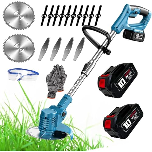 Voltix Decespugliatore a batteria, Tagliaerba Elettrico Senza Filo, Tagliabordi...