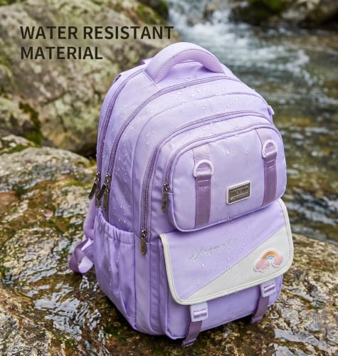 Image of ADSON kawaii Girls Travel School Bag|Backpack Of Large Capacity Aesthetic Stylish Girls Korean Laptop Bag Rucksack for School |College Bags Cute Bookbag for Teens Water Resistance 18 Inches