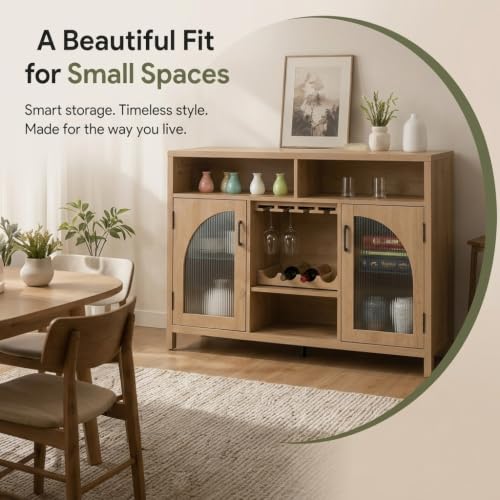 51" Buffet Cabinet with Storage, Large Kitchen Storage Cabinets - Image 3