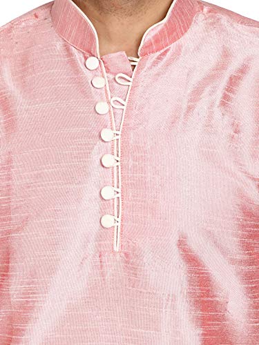 Image of Men's Ethnic Silk Loop Button Kurta