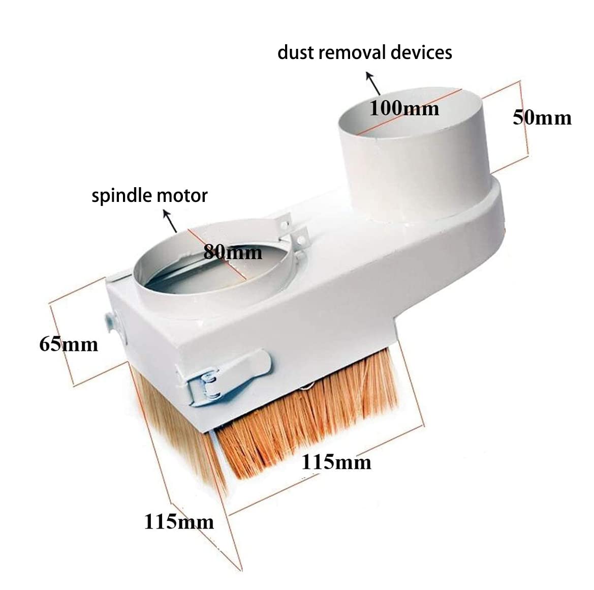 RATTMMOTOR 80mm Dust Shoe Cover Cleaner Spindle Motor Dust Cover for CNC Router Milling/Engraving Tool (80mm) - Image 2