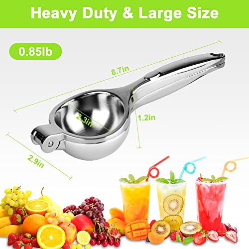 Lemon Squeezer, Nicehelper Handheld Manual Lime Squeezer, Heavy Duty Large Lemon Juicer, Stainless Steel Citrus Press With Long Ergonomic Handle, For Lemon, Citrus, Lime, Orange, Fruit, Pomegranate #TOP2