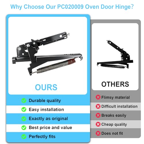 Image of PC020009 Range Oven Door Hinges Part, Compatible with Viking Range Series VGSS360 VGSC487 VGIC365 VESC305 VDSC487, Replaces AP5315870 811473 Heavy-Duty Hinge Kit