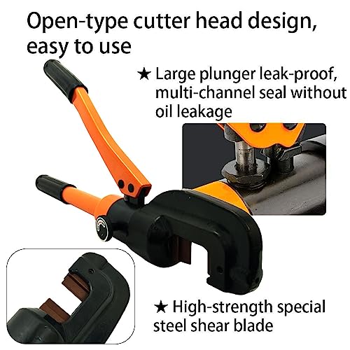 Image of VOLTZ SC-16 Rebar Cutter Manual Hydraulic Rebar Cutter 8T Steel Rebar Cutting Tool Hand Rebar Cutting Machine for Cutting Steel Bar Range Φ4-16mm with Two Cutter Heads