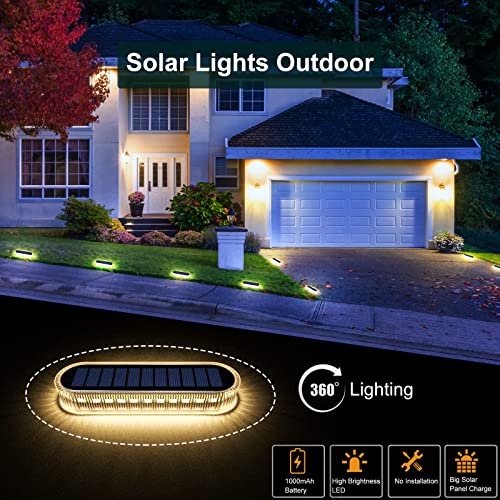 Detarzinled 6Pack Solar Deck Lights Outdoor Waterproof Led,Stick On Solar Outdoor Lights,Solar Step Lights,Deck Lights Solar Powered,Solar Light Bar For Stairs,Driveway,Walkway,Pathway,Dock,Porch #TOP1