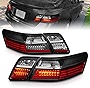 AmeriLite for 2007-2009 Toyota Camry LED Black Replacement Tail Lights 4pcs Set - Passenger and Driver Side