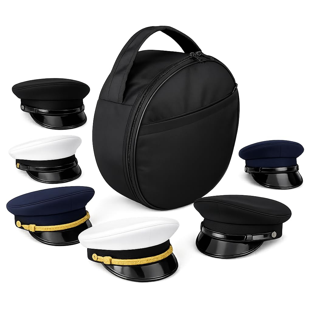 Peak Cap Storage Case, Waterproof Cordura Hat Carrier with Handle & Zipper, Lightweight P…