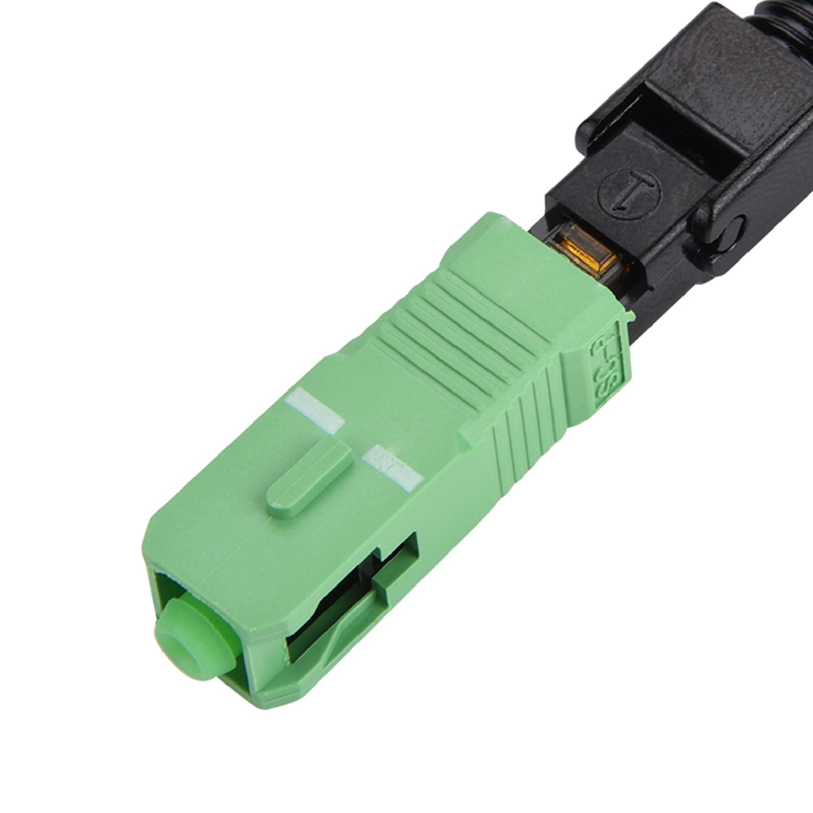 Eujgoov Connecteur Rapide de Fibre Optique 100 Pièces, Perte de Retour élevée et Faible Perte d'insertion SC UPC, pour une Réparation et une Transmission Efficaces de Fibre Optique