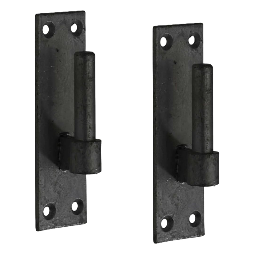 Heavy Duty Gate Hooks for Band Gate Hinge Brackets Black (19mm)