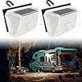 SUNPIE Solar LED Porch Lights - Magnetic, No Drill Needed, Wide Angle RV Exterior Lights for Campers, Trailers - Pack of 2