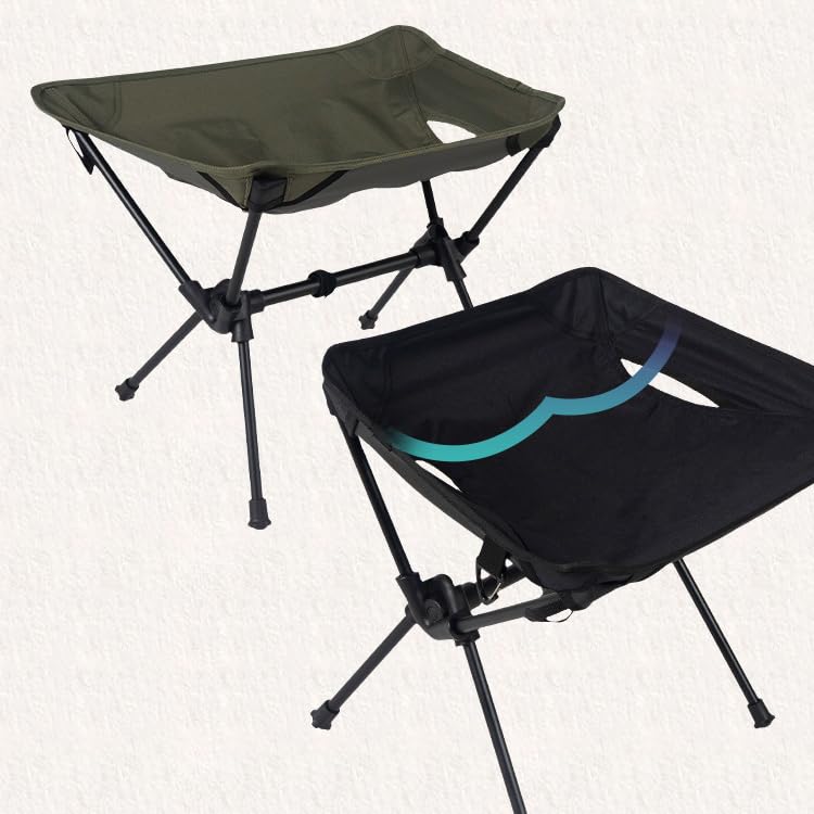 BESTORI Campingstuhl Faltbar Ultralichter Klappstuhl 140 kg Tragfähigkeit angelstuhl mit Tragetasche für Outdoor Picknick Angeln Wandern Grün