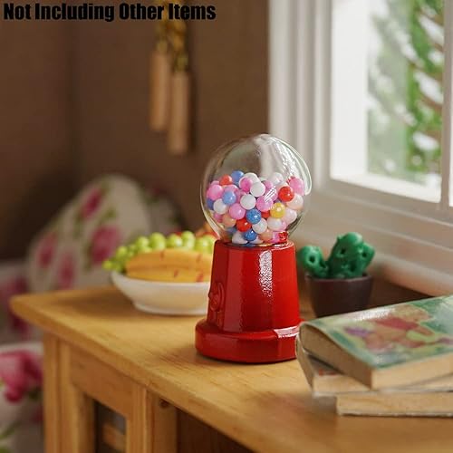 Miniatura 6 de Odoria 112 Miniature Gumball Machine Accesorios de decoración de casa de muñecas