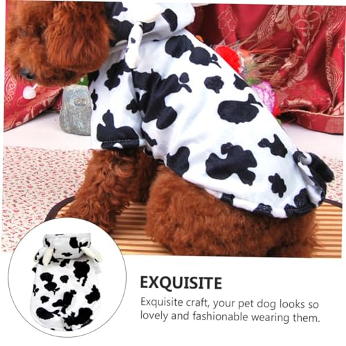 Disfraz para perro con diseño de vaca tamaño S miniatura 5