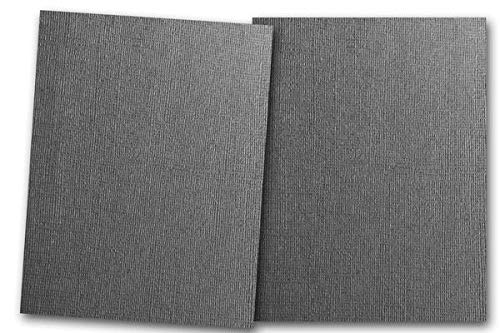 Premium Linen Textured Shadow Gray Card Stock 20 Sheets - Matches Martha Stewart Shadow - Great for Scrapbooking, Crafts, Flat Cards, Folded Cards,