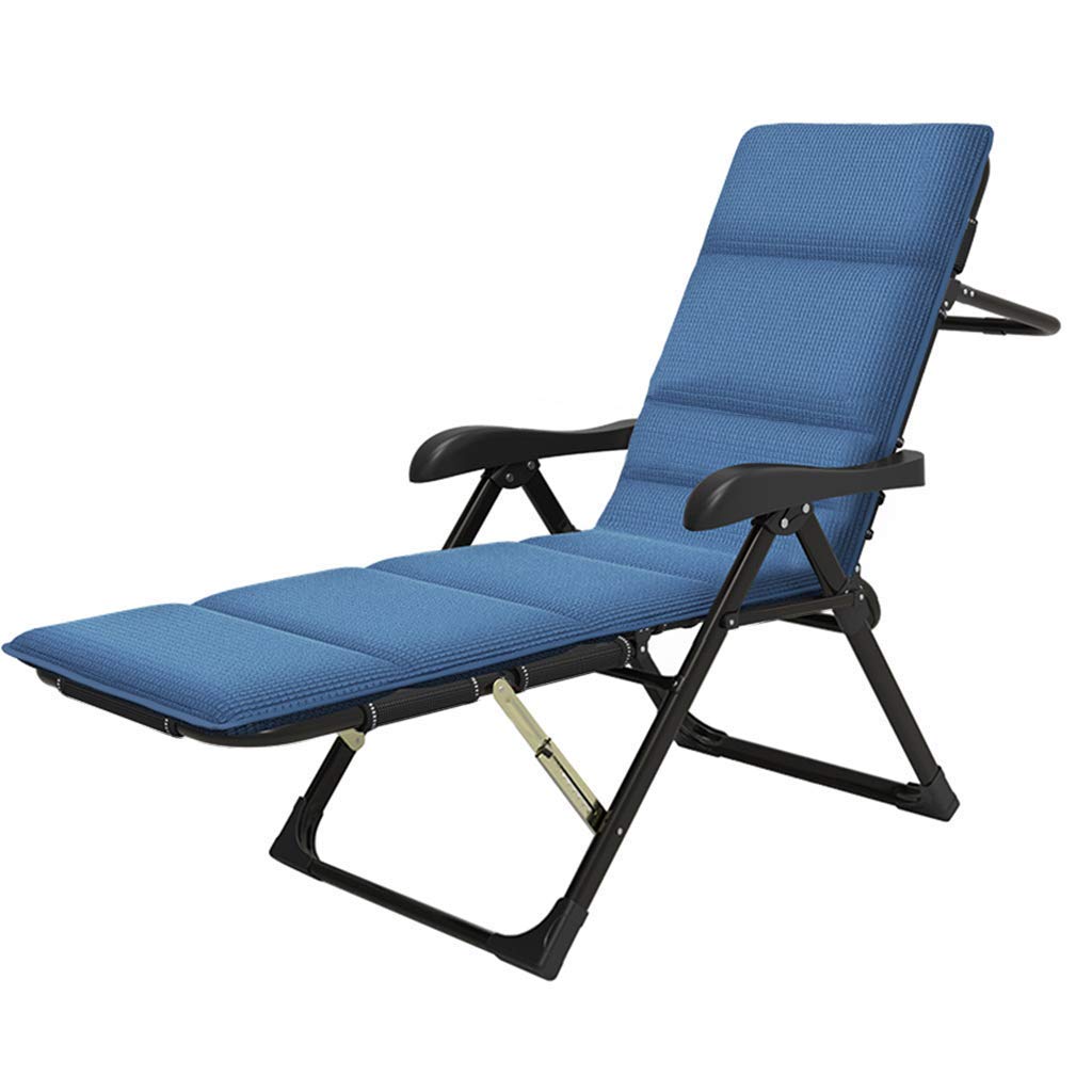 Chaises longues en métal robustes XL : fauteuil de détente pliable de balcon