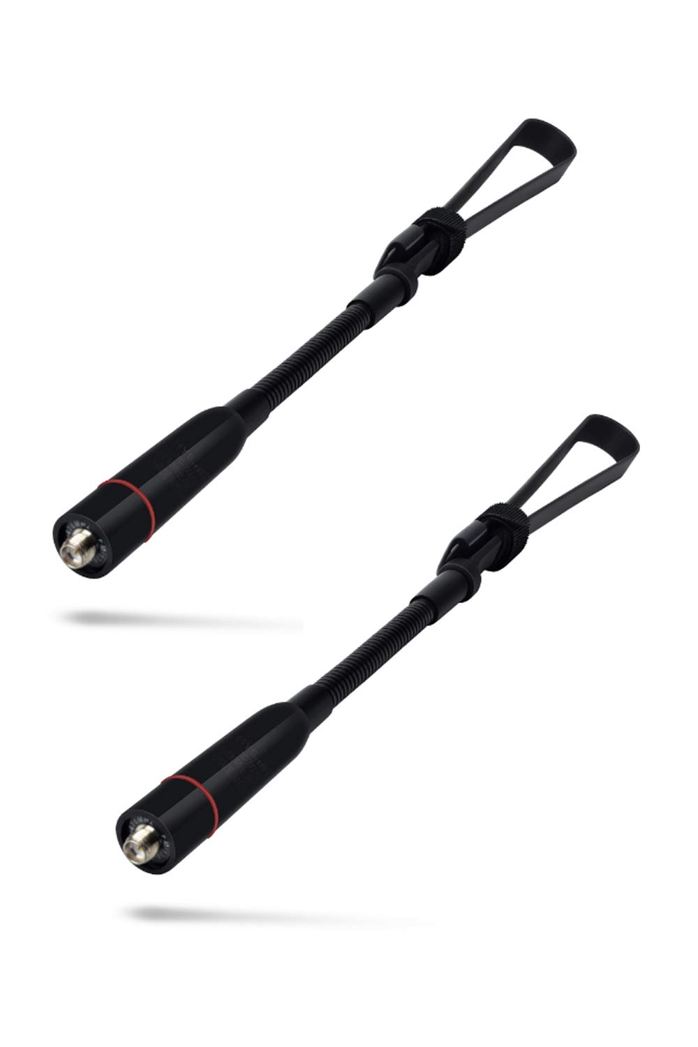 HYS Lot de 2 antennes portables tactiques pliables de 48,7 cm avec double bande SMA femelle VHF/UHF avec col de cygne pour radios UV-5R, UV-82, BF-F8HP, UV-5R V2+ Plus, BF-F9 V2+