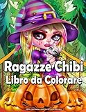  Ragazze Chibi Bambini e Adulti Libro da Colorare (MED Libro): Con adorables personajes Kawaii del caprichoso mundo del anime, con escenas de manga, relajantes y para aliviar el estrés