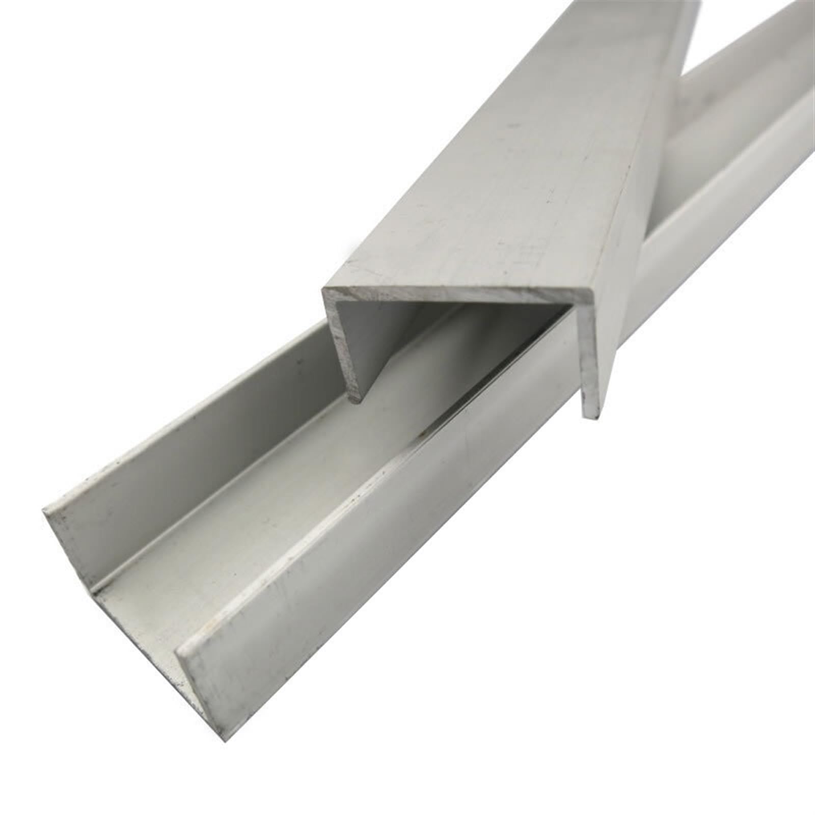 U channel U-Shape Aluminum Alloy Glass Edge Strip, 30mm Outer Width, 50cm Length, Multiple Sizes(30mm X 10mm X 1mm,Length 50cm)