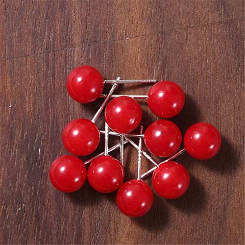 3 Pairs Pearl Red Stud Earrings for Women Round Ball Stud Earrings Set4