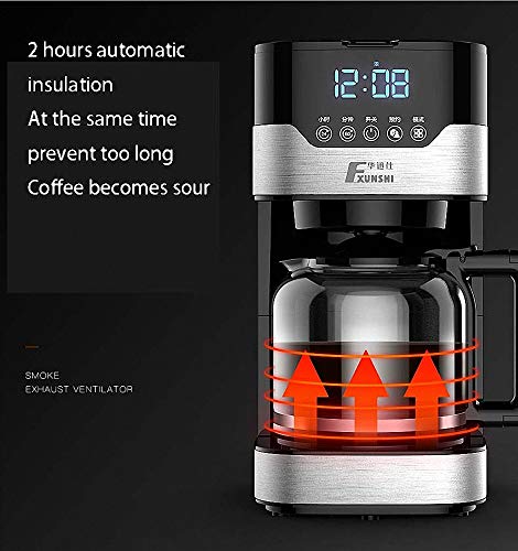 Automatische Kaffeemaschine, 1.5 L Wassertank Timerfunktion Digitaldisplay LED Display, Filter kaffeemaschinen für heiße… – Bild 4