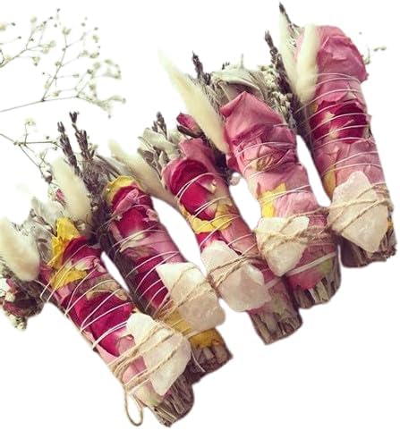 Love & Harmony Home Smudge Kit. (Love Spell) Includes: Rose Quartz chip Bacelet and an Affirmation Card.