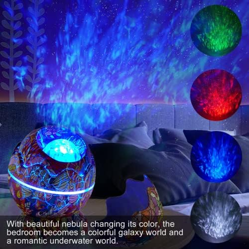 Yojligob Star Projector Light Galaxy Projector with Music Speaker, LED Night Light Projector for Sleep Soothing, Decoration Bedroom Party, Bluetooth Connection, Remote Control, Gifts for Kids Adults