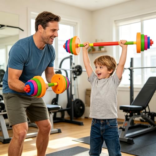 Image of Kids Weight Set, 5 in 1 Adjustable kids workout equipment Gift for Boys Girls
