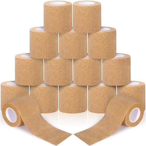 RDDAIPE 16 Rollos Venda Cohesiva, 5cmx4.5m Venda Elastica Adhesiva, Venda Cinta Bendaje, Venda Autoadhesiva Tape para Crossfit, Dedos, Muñeca, Pies, Deportivo, Futbol, Gatos, Perros, Caballos