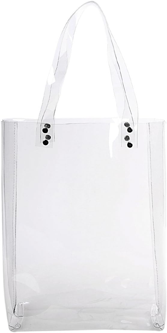 Zarapack Women's Clear Transparent Bag Large Tote PVC Bag Shopping Bag