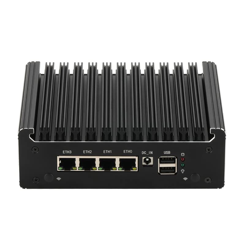 Hamsing Jasper Lake Celeron N5105 Quad Core Firewall Micro Appliance, Mini PC, Nano PC, Router PC with 8G RAM 128G SSD, 4*i226-V RJ45 Port AES-NI