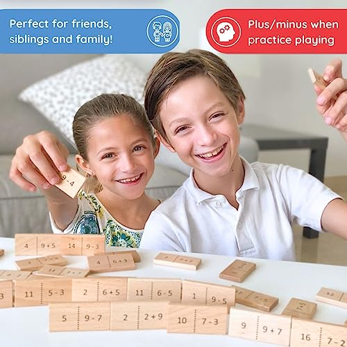 SCHMETTERLINE Maths Domino _ Calculating Learning with Fun _ Funny Arithmetic Game from 6 Years for 1st Class Primary School (Calculating up to 20) - Image 3