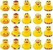 Haooryx 20Pcs Summer Beach Rubber Duckies Float Bathtub Ducky Swimming Pool Toys Summer Theme Novelty Funny Squeeze Ducks for Kids Birthday Party Favors Prize Rewards Baby Shower Bath Toys Decoration